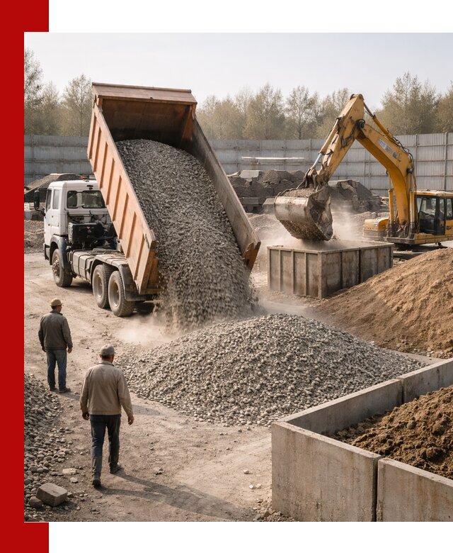 Доставка нерудных материалов с погрузкой и разгрузкой в Муроме