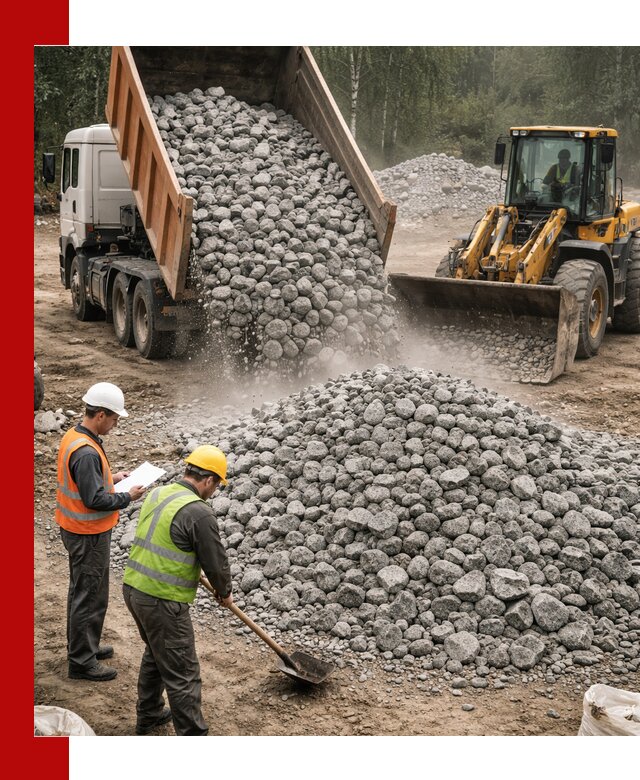 Гранитный щебень фракция 70-150 доставка в Муроме