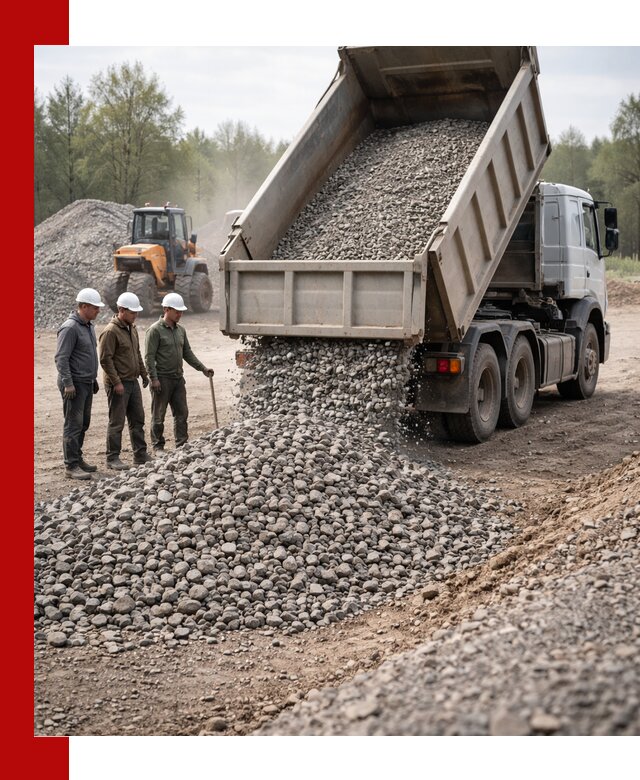 Доставка гравийного щебня фракции 70-120 в Муроме