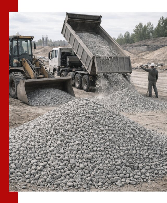 Доставка известнякового щебня фр. 5–20 в Муроме