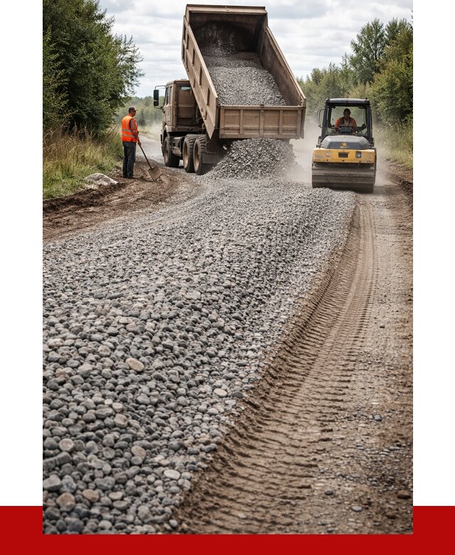 Щебень для отсыпки дороги в Муроме от 2757 р. ПРОНЕРУДМум