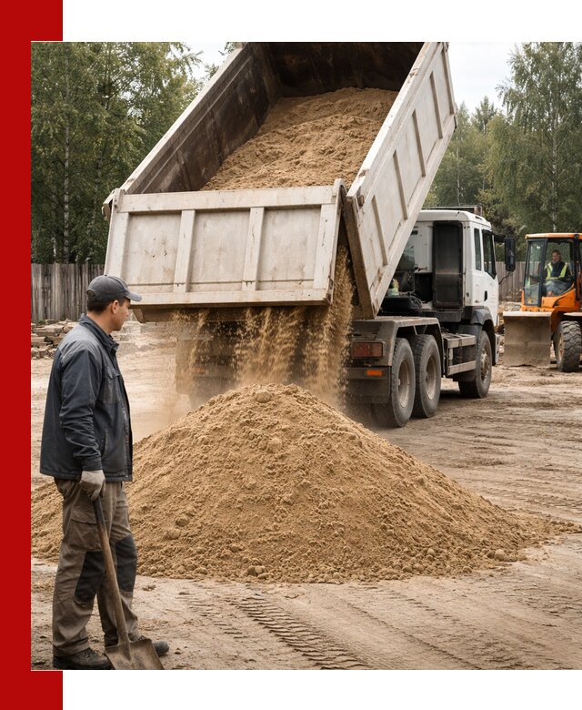 Доставка и продажа песка с разгрузкой в Муроме