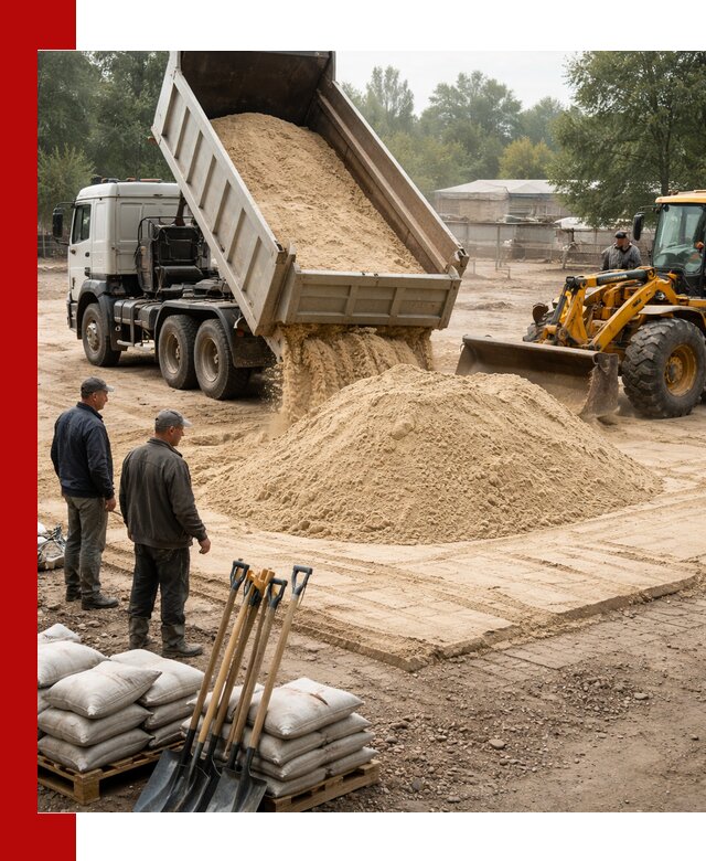 Доставка мытого песка в Муроме с самосвалами по выгодной цене