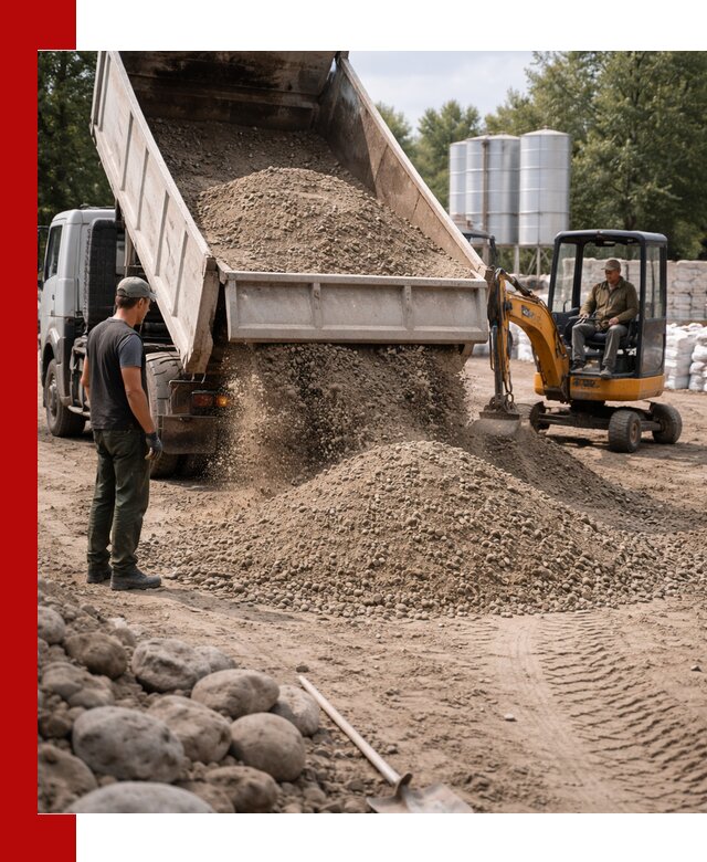 Доставка ПГС С3 в Муроме самосвалами и миксерами