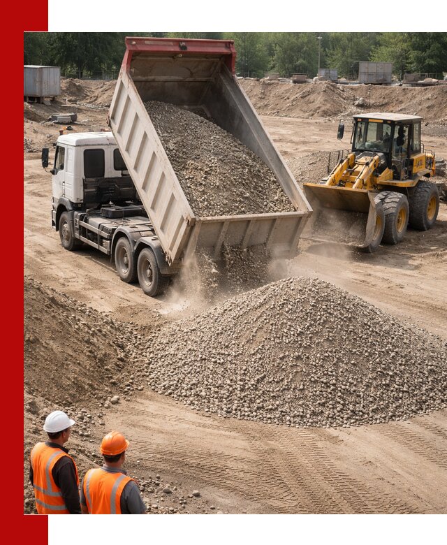 Щебень с песком (ЩГПС С2) с доставкой в Муроме