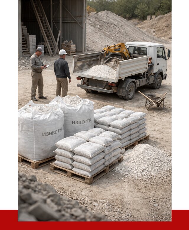 Известь строительная в Муроме с доставкой от 4288 р. | ПРОНЕРУДМум