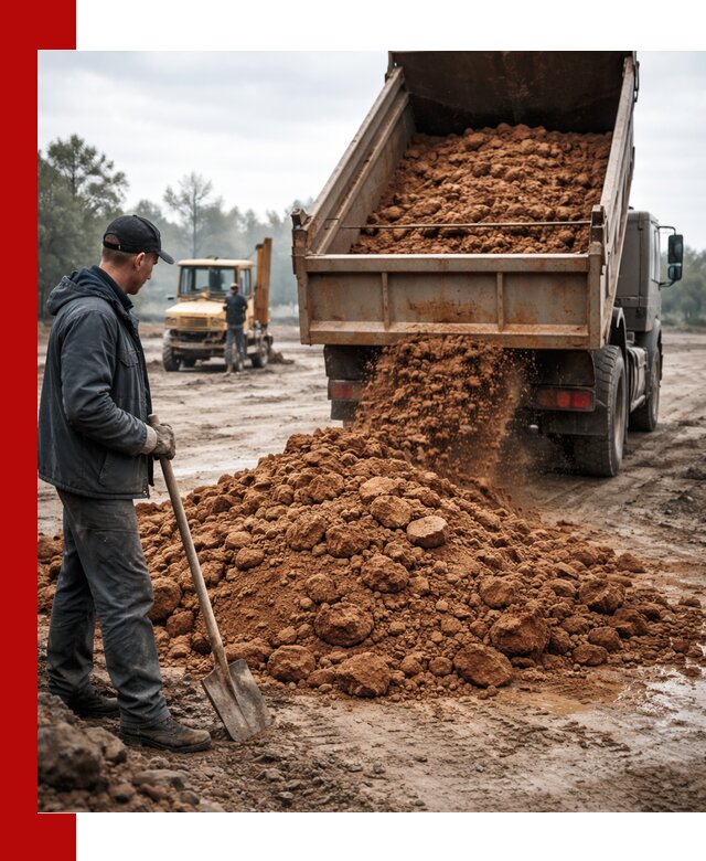 Глина для засыпки в Муроме с доставкой самосвалами