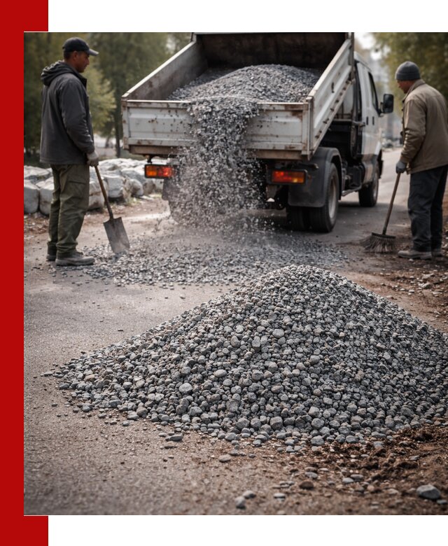 Гранитная крошка для посыпки дорог и тротуаров в Муроме